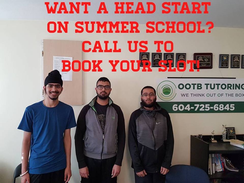 OOTB Tutoring | 8806 141a St, Surrey, BC V3V 7W5, Canada | Phone: (604) 725-6845