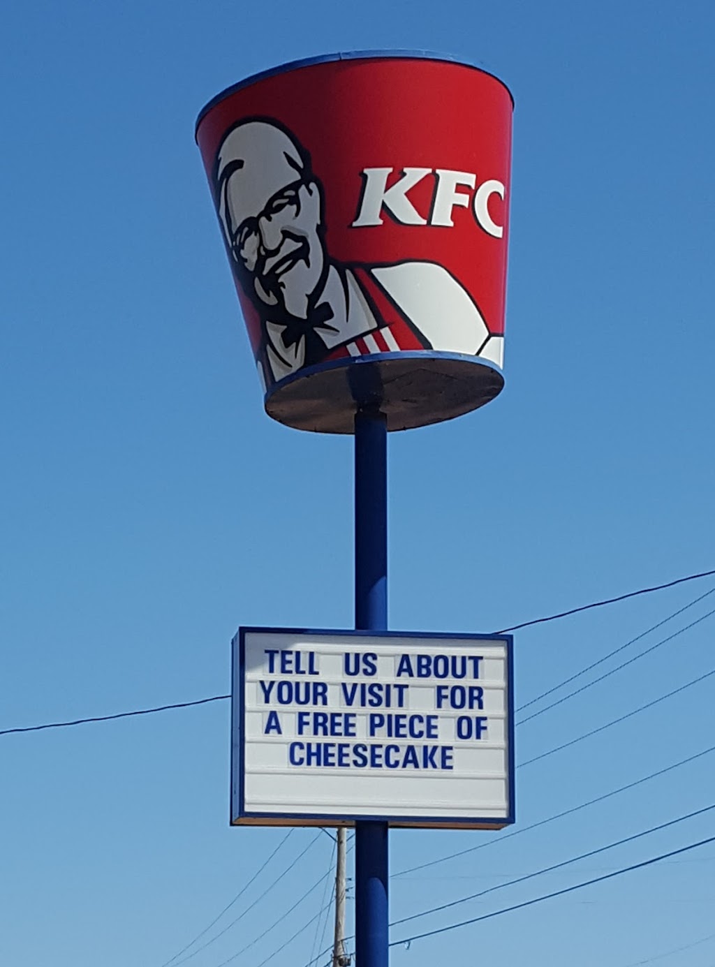 KFC | 38459 Western Hwy, Bloomfield, PE C0B 1E0, Canada | Phone: (902) 859-1474