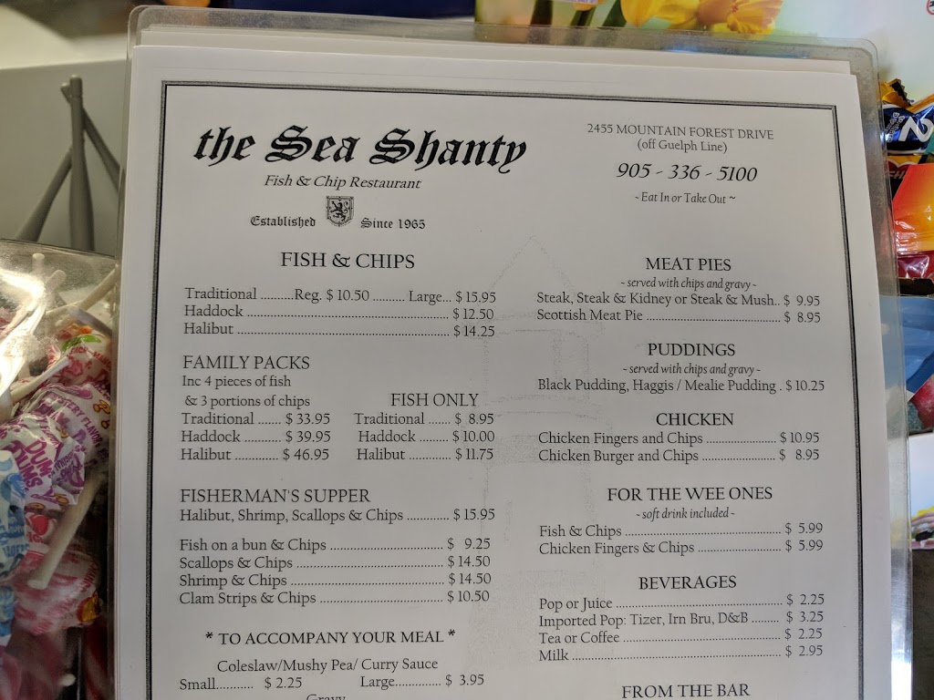 Sea Shanty Fish & Chips | 2455 Mt Forest Dr, Burlington, ON L7P 1J7, Canada | Phone: (905) 336-5100