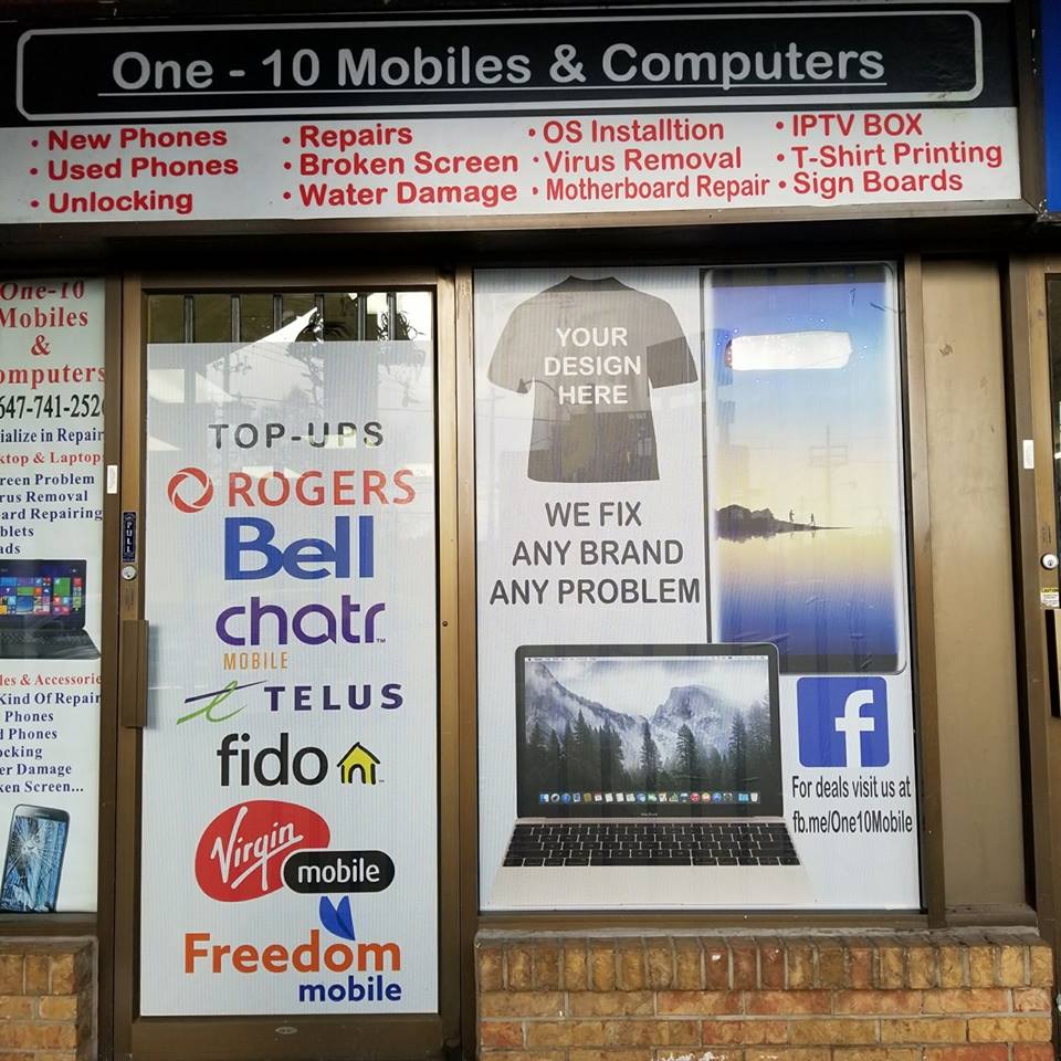 One-10 Mobiles & Computers | 1712A Queen St E, Toronto, ON M4L 1G7, Canada | Phone: (647) 741-2526