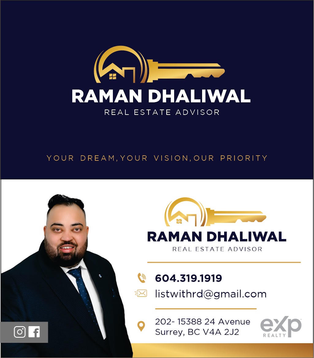 Realtor Raman Dhaliwal | 7337 137 St Unit 303, Surrey, BC V3W 1A4, Canada | Phone: (604) 319-1919