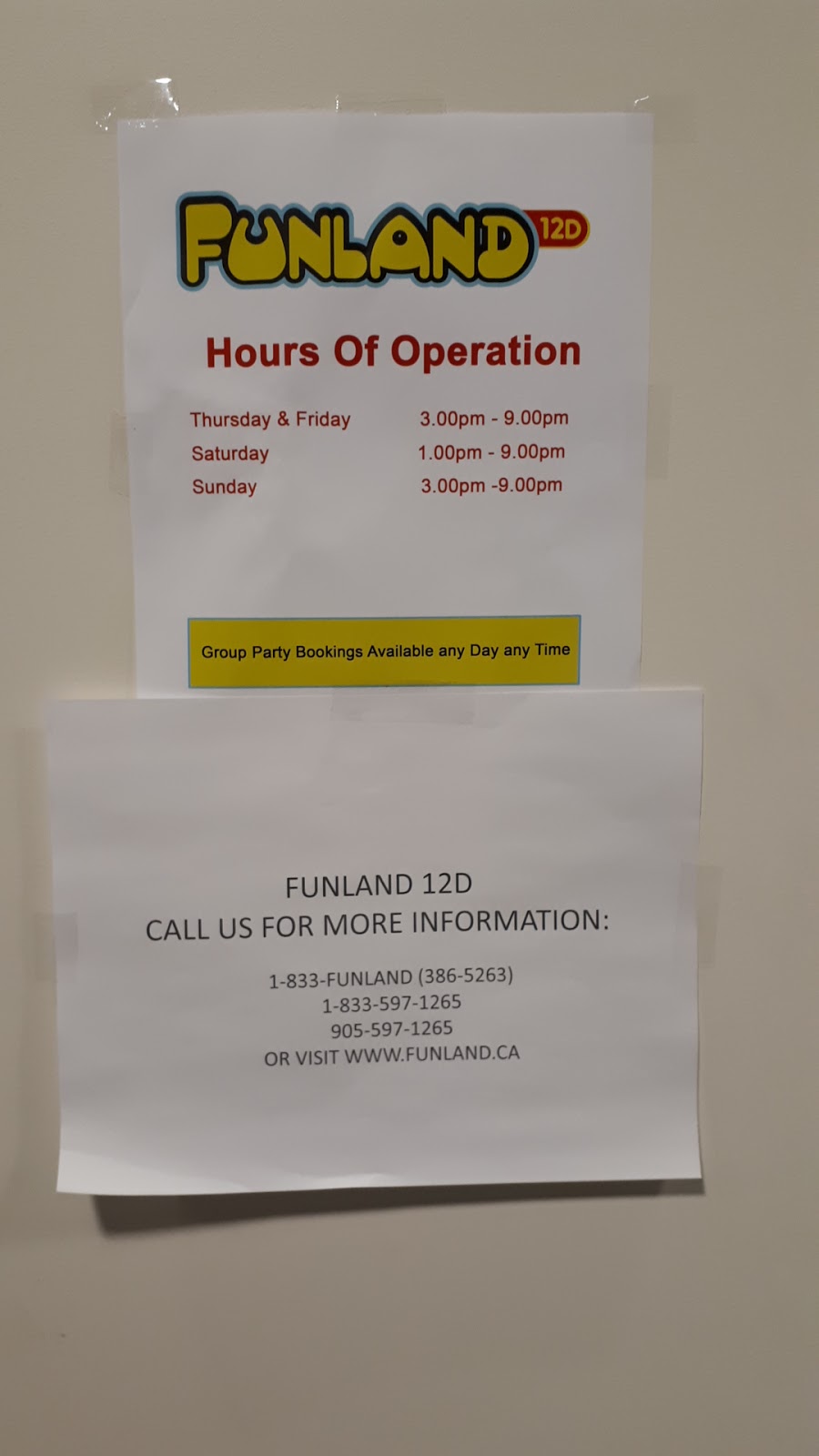 Funland | 7181 Yonge St #265, Markham, ON L3T 0C7, Canada | Phone: (905) 597-1265