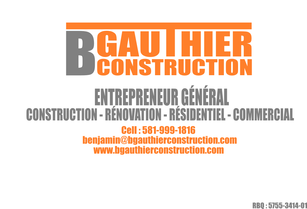 B. Gauthier Construction Inc. - 119 Rue des Saphirs, Boischatel, QC G0A ...