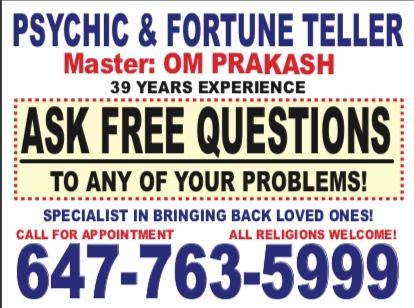 Astrologer | 2520A Jane St, North York, ON M3N 1S1, Canada | Phone: (647) 763-5999