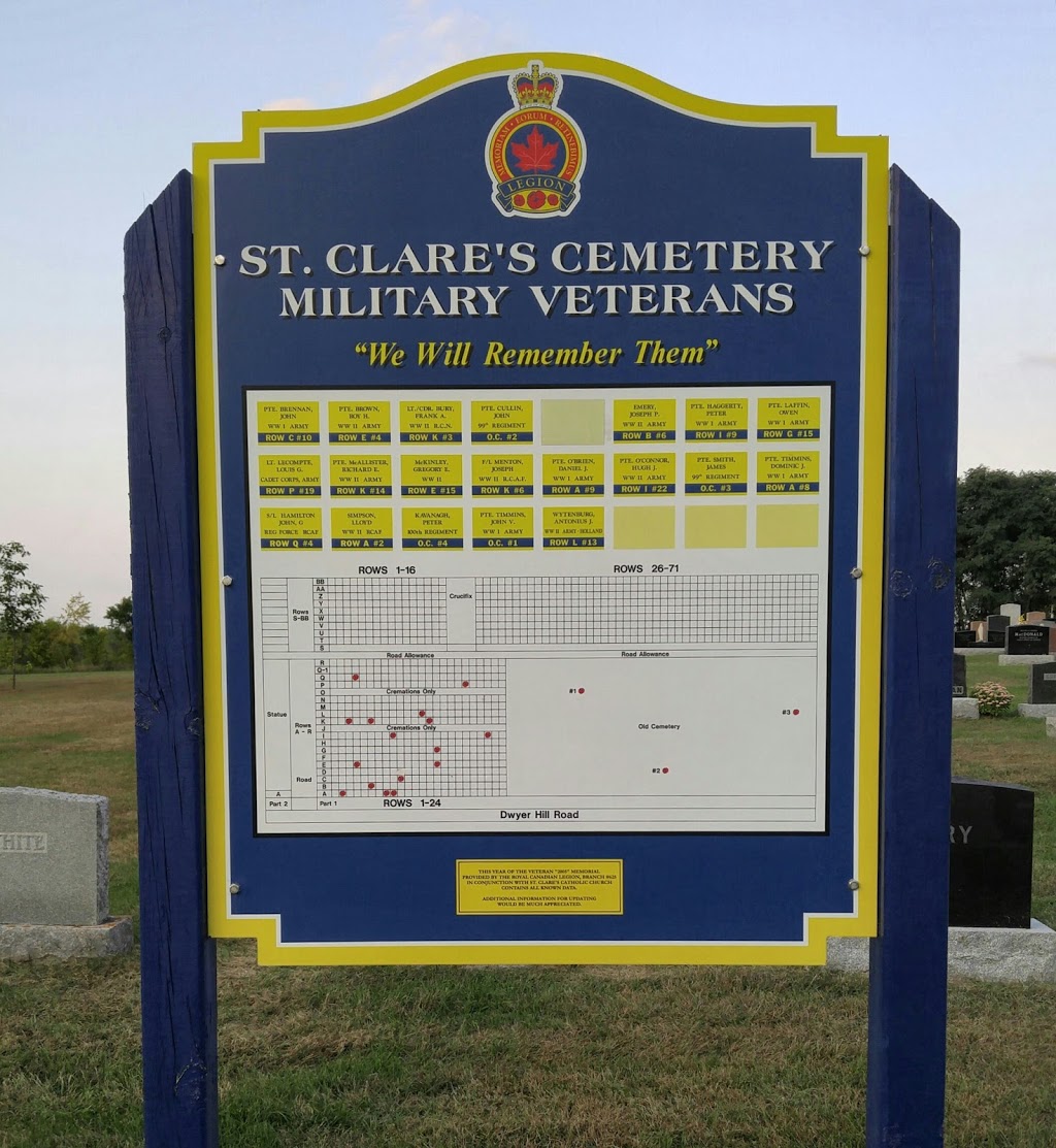 St.Clares Cemetery | cemetery | 4009 Dwyer Hill Rd, Richmond, ON, Canada