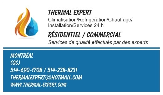 Thermal Expert | 467 Rue des Vosges, Laval, QC H7K 3R6, Canada | Phone: (514) 690-1708