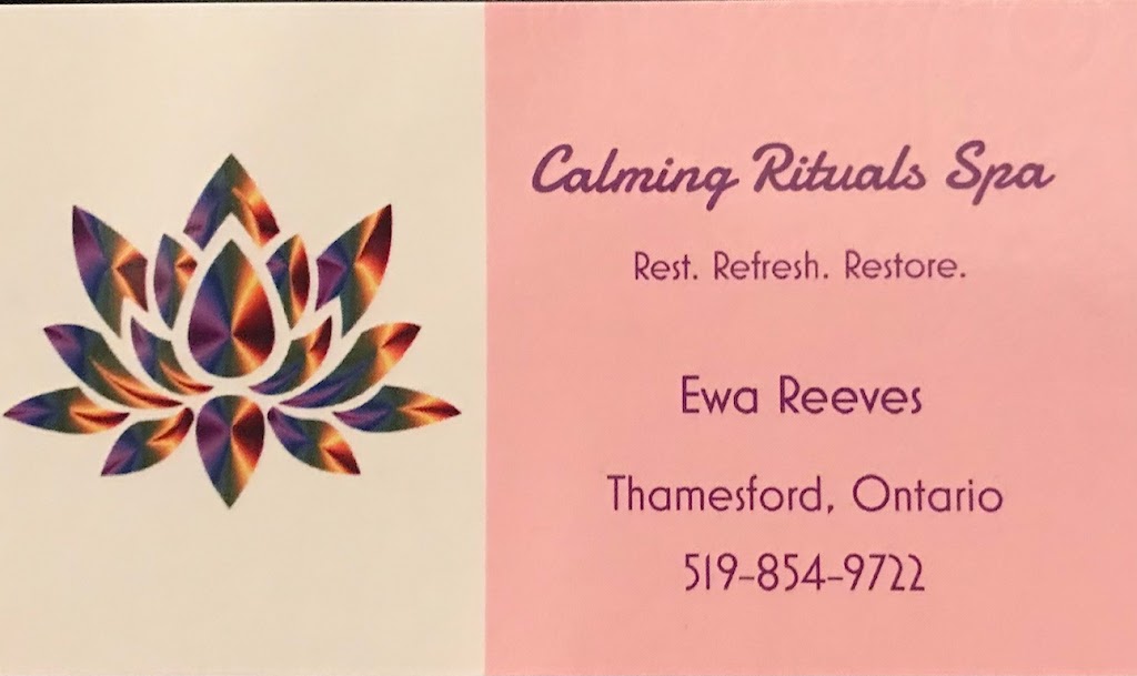Calming Rituals Spa | 154958 15 Line, Thamesford, ON N0M 2M0, Canada | Phone: (519) 854-9722