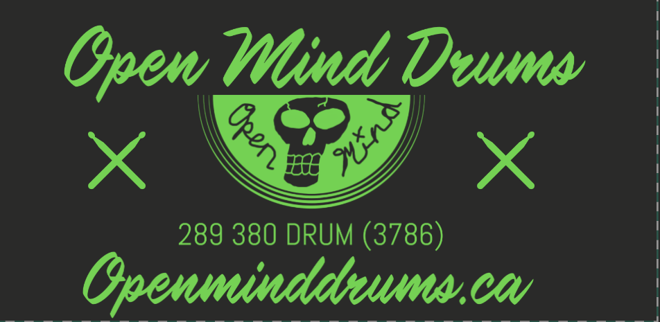 Open Mind Drums | 1800 section, 2207 Industrial Park Rd, Innisfil, ON L9S 3V9, Canada | Phone: (289) 380-3786