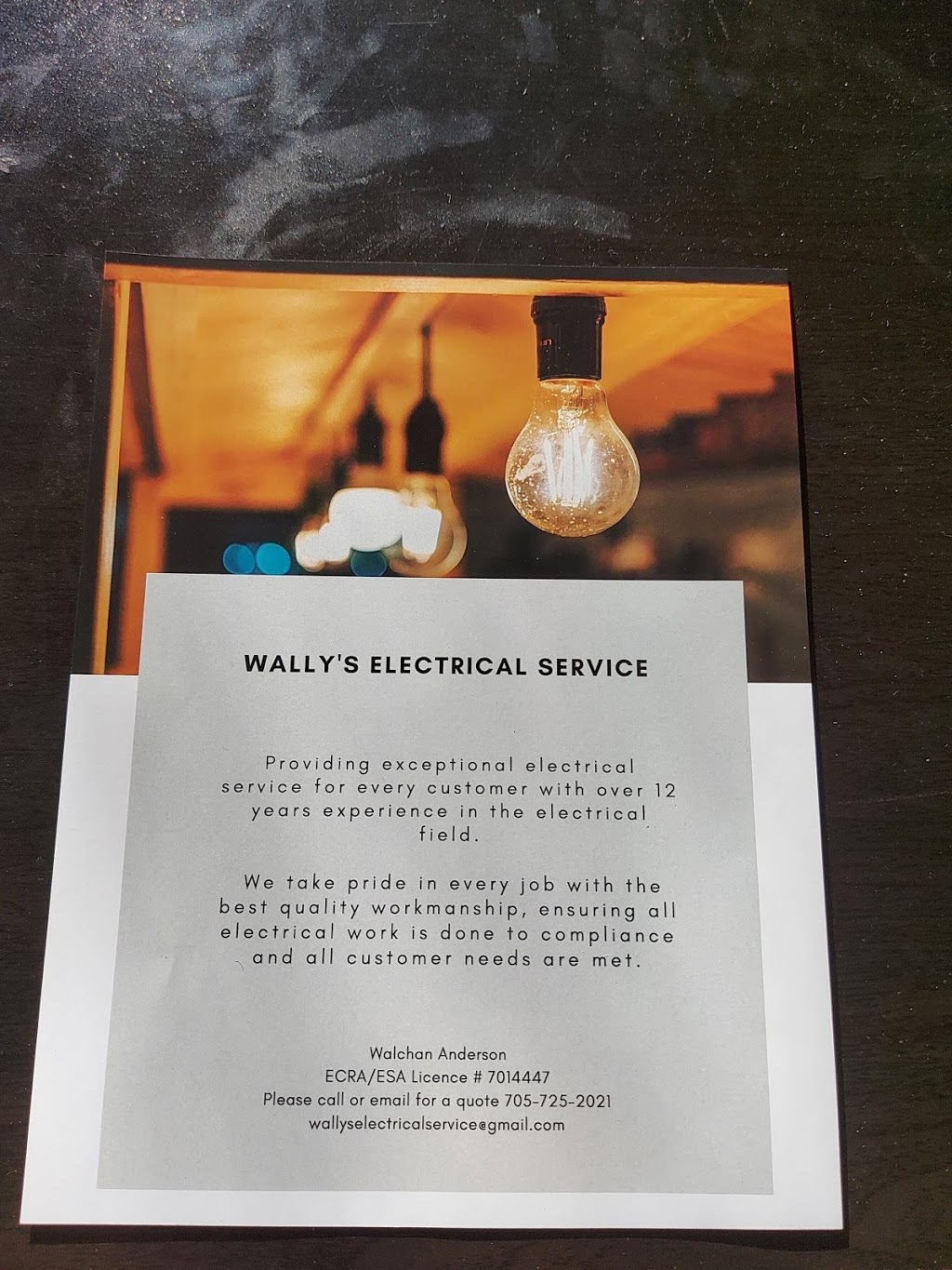 Wallys Electrical Service ECRA ESA 7014447 | 174 Coddington street, Barrie, ON L4M 1S1, Canada | Phone: (705) 725-2021