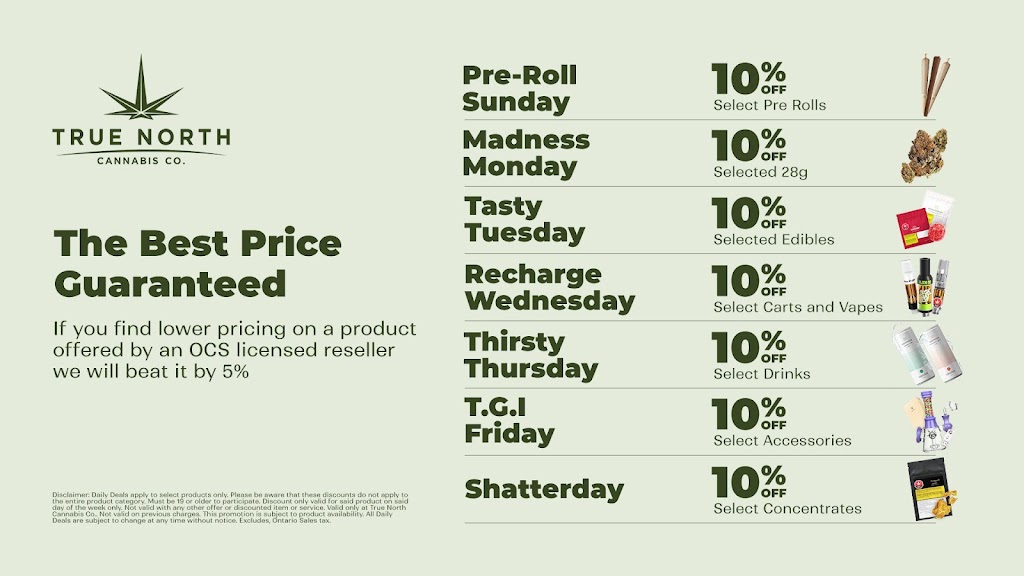 True North Cannabis Co - Acton Dispensary | 352 Queen St unit 4, Acton, ON L7J 1W6, Canada | Phone: (519) 853-8828