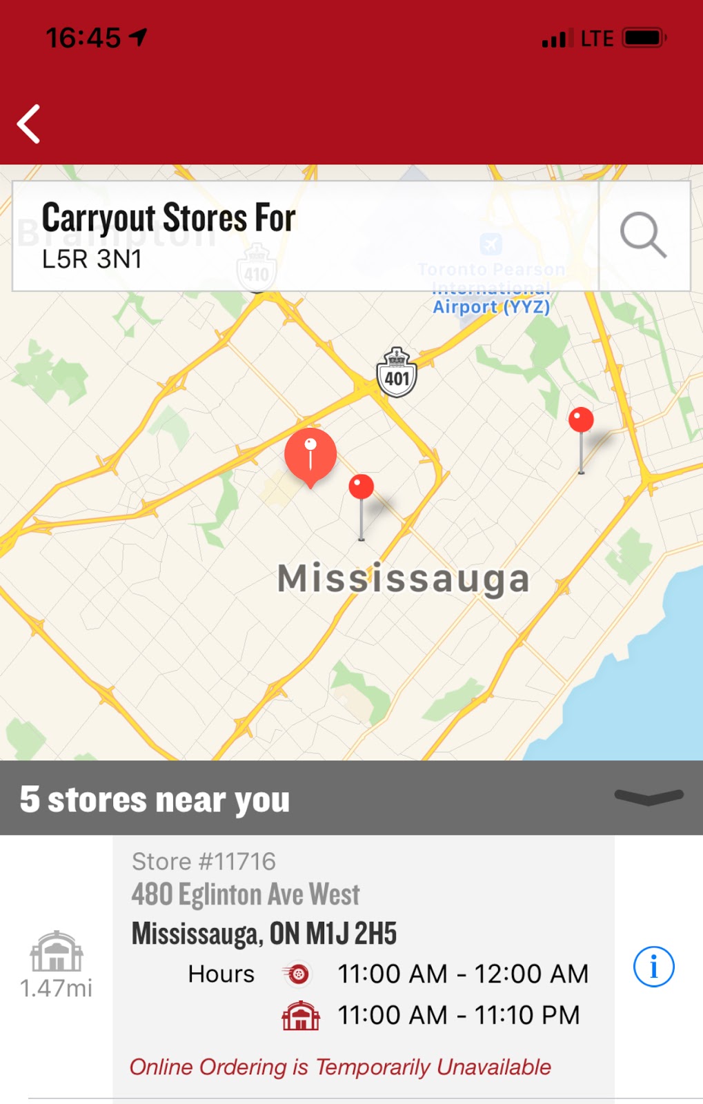 Papa Johns Pizza | 480 Eglinton Ave W, Mississauga, ON M1J 2H5, Canada | Phone: (905) 712-8888