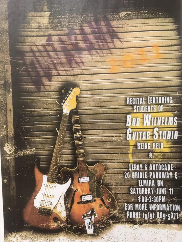 Bob Wilhelm Guitar Studio | Guitar Lessons | 33 Falcon Dr, Elmira, ON N3B 3H7, Canada | Phone: (519) 669-5371
