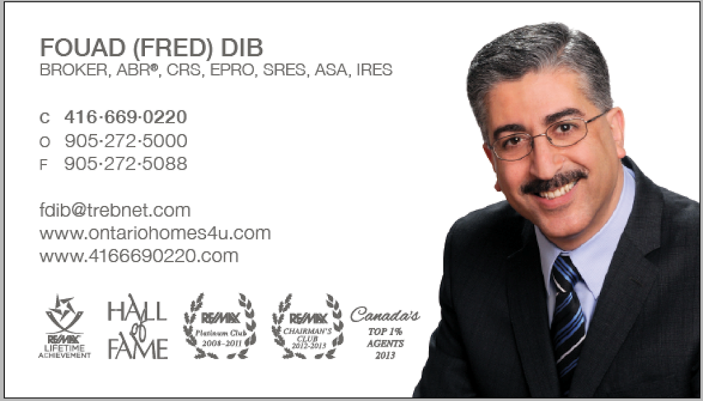 Fred Dib - CITYVIEW REALTY INC., BROKERAGE | 525 Curran Place, Mississauga, ON L5B 0H4, Canada | Phone: (416) 669-0220