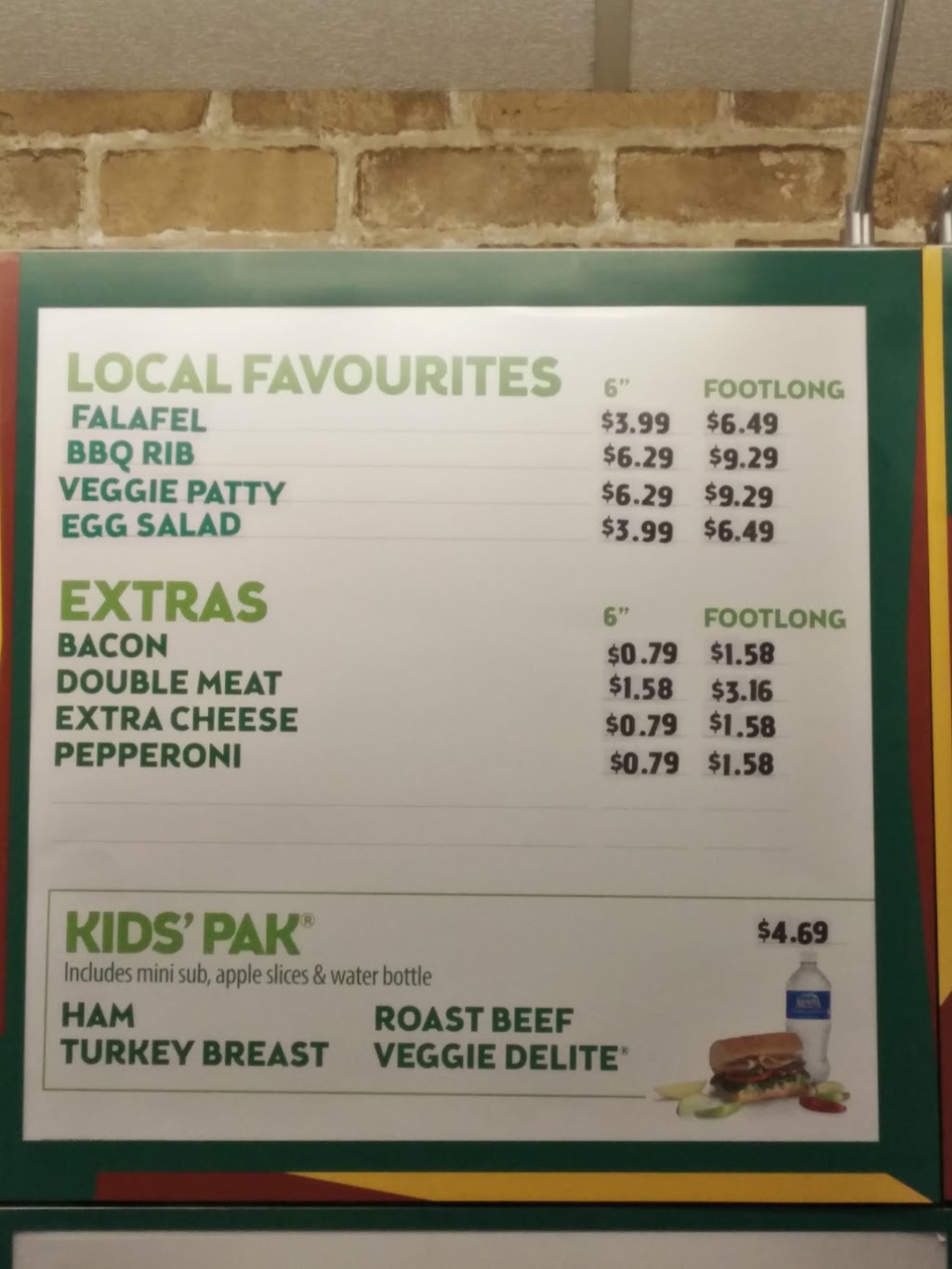Subway | 10520 Yonge St Unit 38A, Richmond Hill, ON L4C 3C5, Canada | Phone: (905) 737-2999