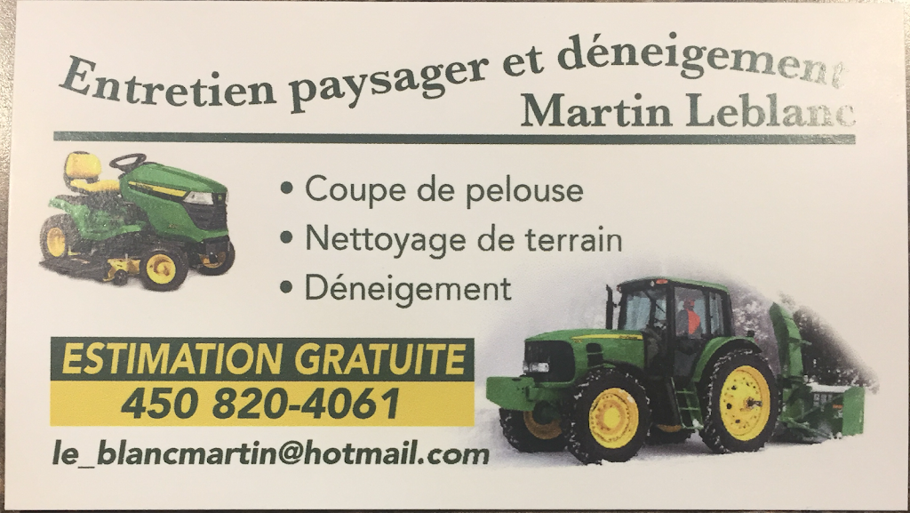 Déneigement et tonte de gazon m leblanc Sainte Anne des lacs | 92 Chem. des Pins, Sainte-Anne-des-Lacs, QC J0R 1B0, Canada | Phone: (450) 820-4061
