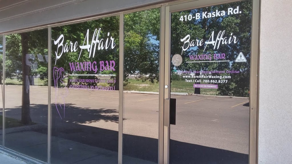 Bare Affair Waxing Bar | 410 Kaska Rd, Sherwood Park, AB T8A 4G8, Canada | Phone: (780) 862-8277