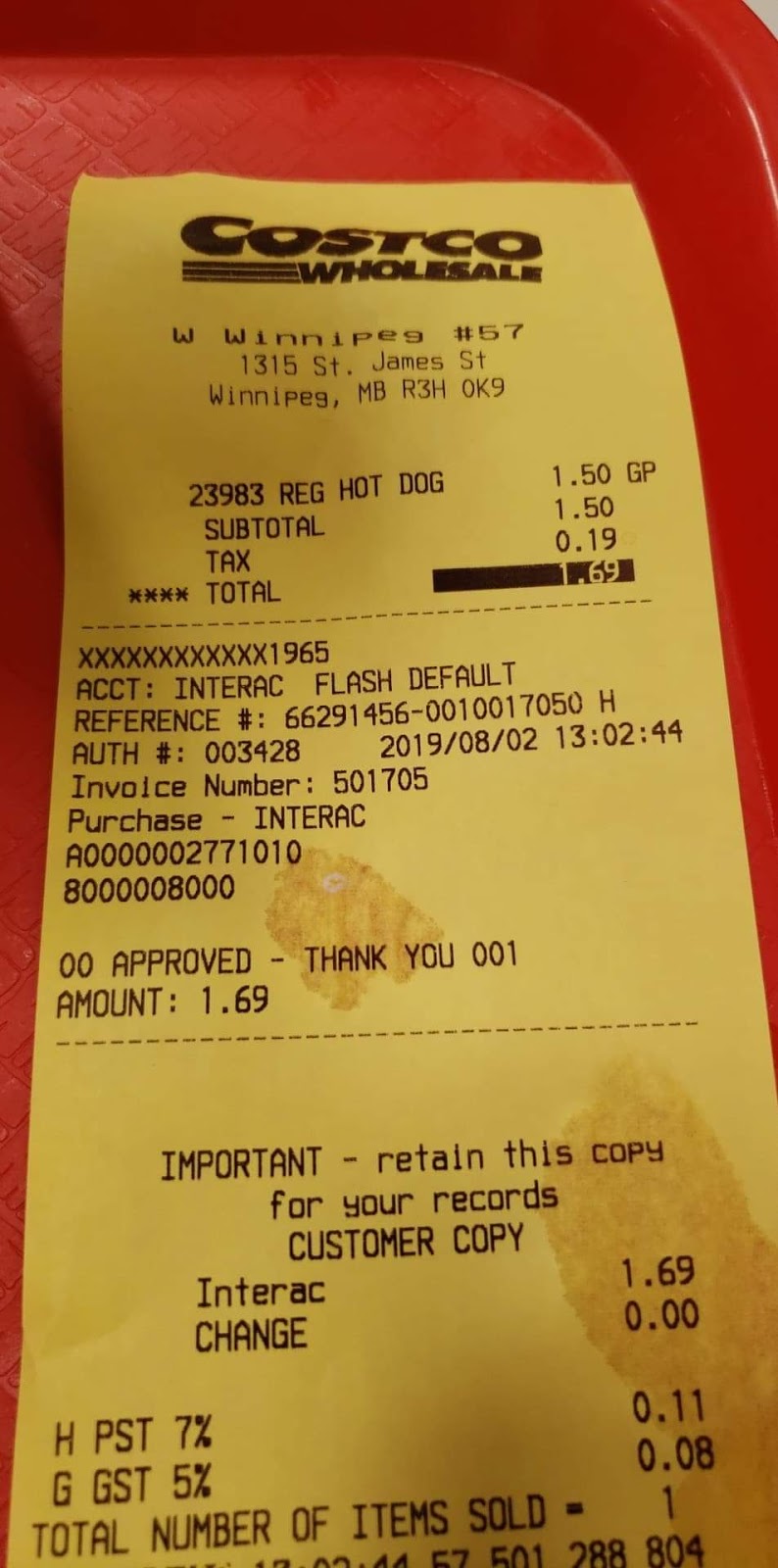 Costco Food Court | 1315 St James St, Winnipeg, MB R3H 0K9, Canada | Phone: (204) 788-4415