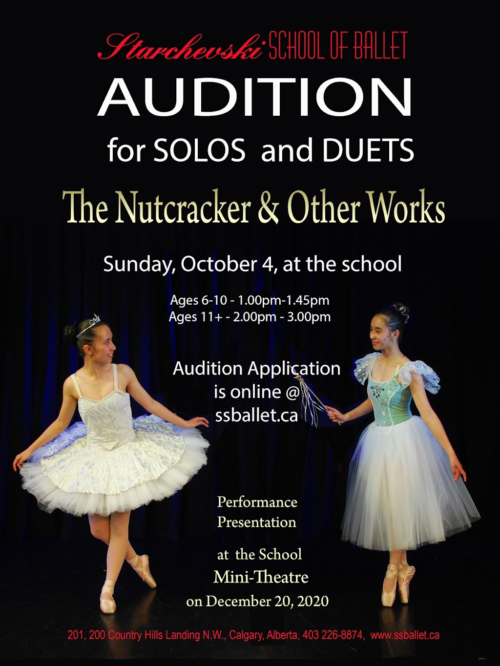 Starchevski School of Ballet | 200 Country Hills Landing NW #201, Calgary, AB T3K 5P3, Canada | Phone: (403) 226-8874