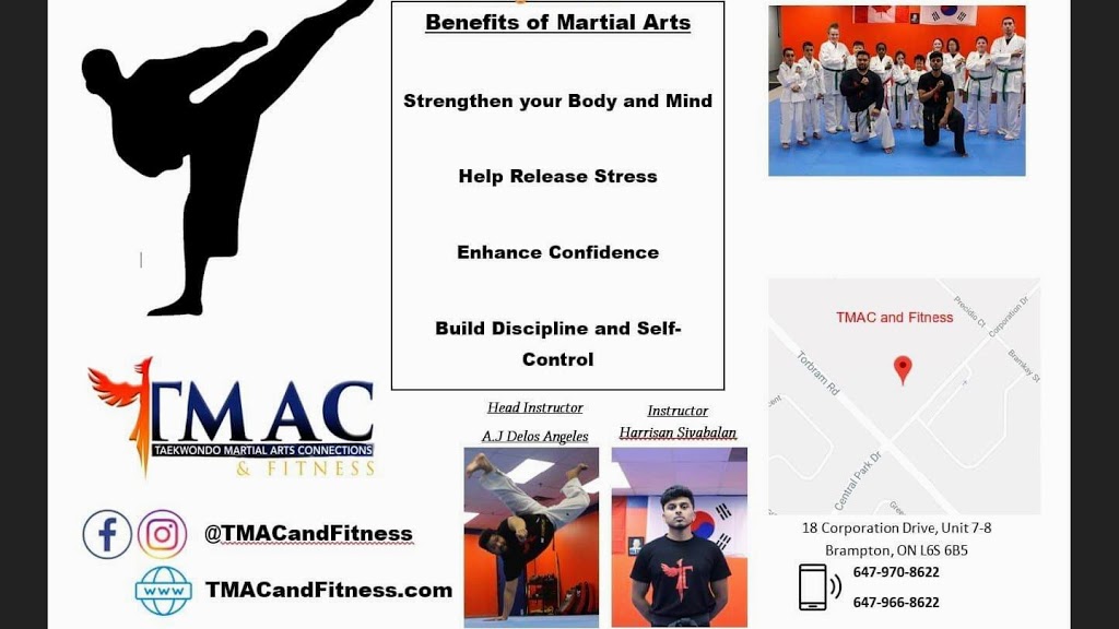 Taekwondo Martial Arts Connections & Fitness | 18 Corporation Dr unit 7-8, Brampton, ON L6S 6B5, Canada | Phone: (647) 970-8622