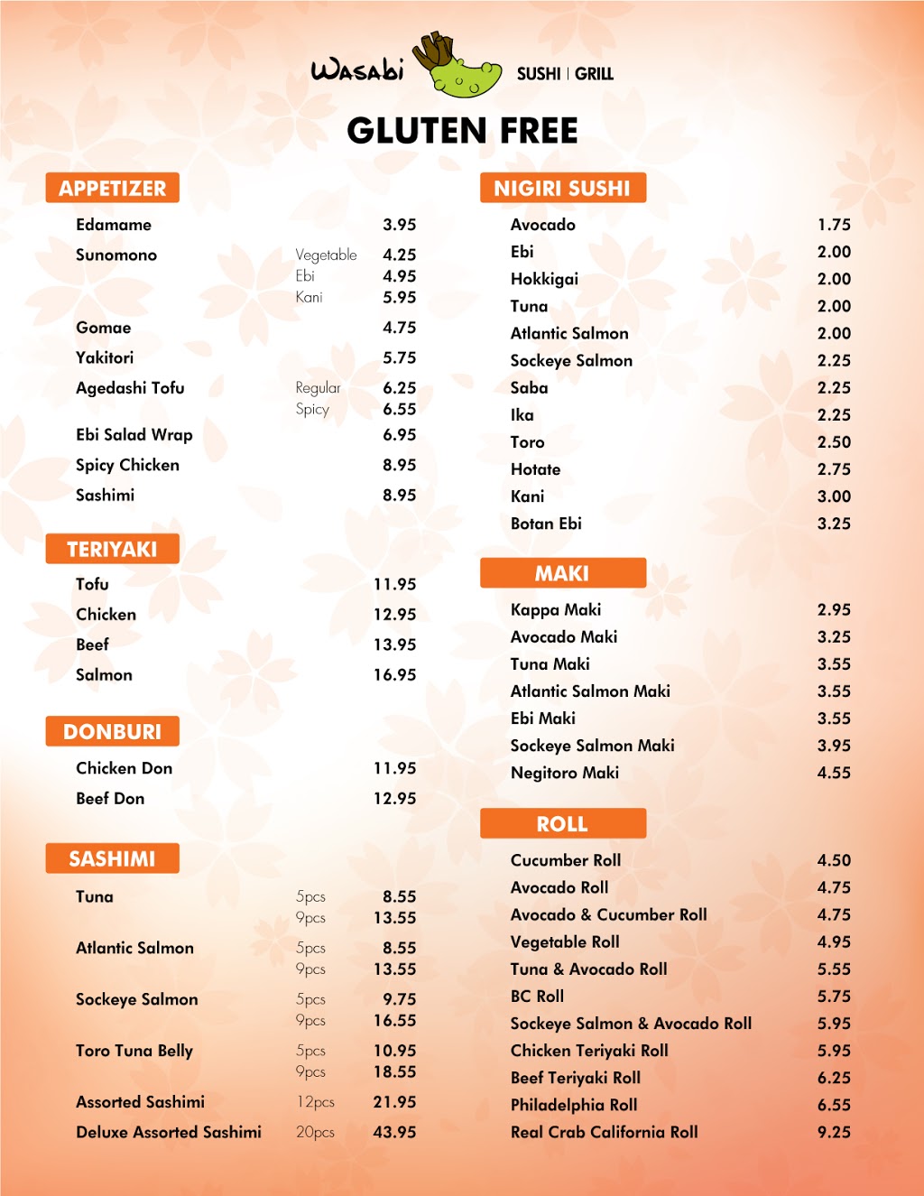 Wasabi Sushi & Grill | 21768 Lougheed Hwy #5, Maple Ridge, BC V2X 2S1, Canada | Phone: (604) 477-0222