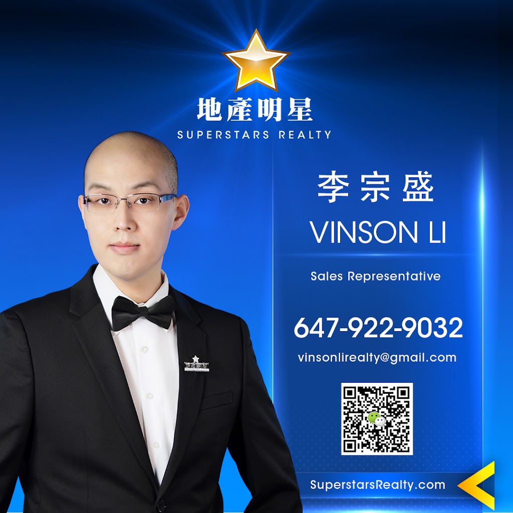 Vinson Li - Superstars Realty | 7676 Woodbine Ave Unit 110, Markham, ON L3R 2N2, Canada | Phone: (647) 922-9032