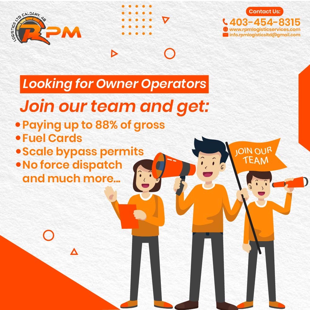RPM Logistics | 6424 36 St NE Unit 9 220, Calgary, AB T3H 4V8, Canada | Phone: (403) 454-8315