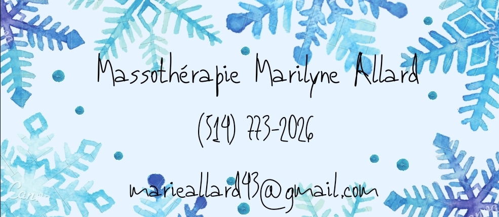 Massothérapie Marilyne Allard | 186 Rue Saint-Louis, Saint-Eustache, QC J7R 1Y3, Canada | Phone: (514) 773-2026