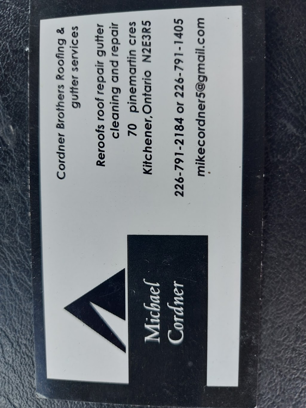 Cordner Brothers roofing a gutter services | 70 pine Martin crescent, 70 pine Martin cre, Kitchener, ON N2E 3R5, Canada | Phone: (226) 791-2184