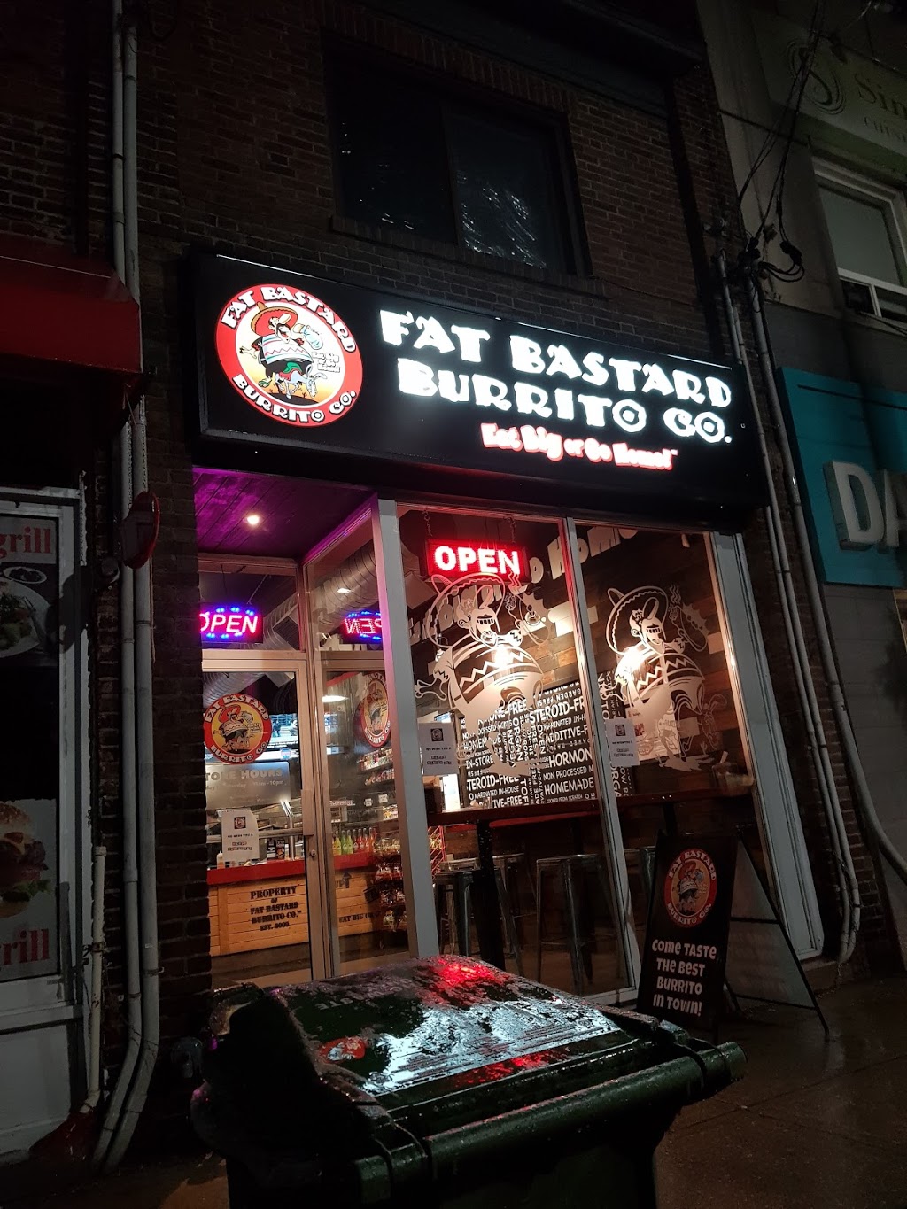 Fat Bastard Burrito | 2008 Queen St E, Toronto, ON M4L 1J3, Canada | Phone: (416) 551-3338