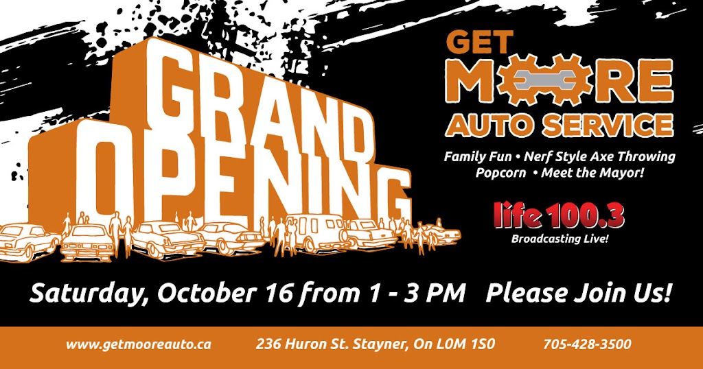 Get Moore Auto Service Inc | 236 Huron St, Stayner, ON L0M 1S0, Canada | Phone: (705) 428-3500