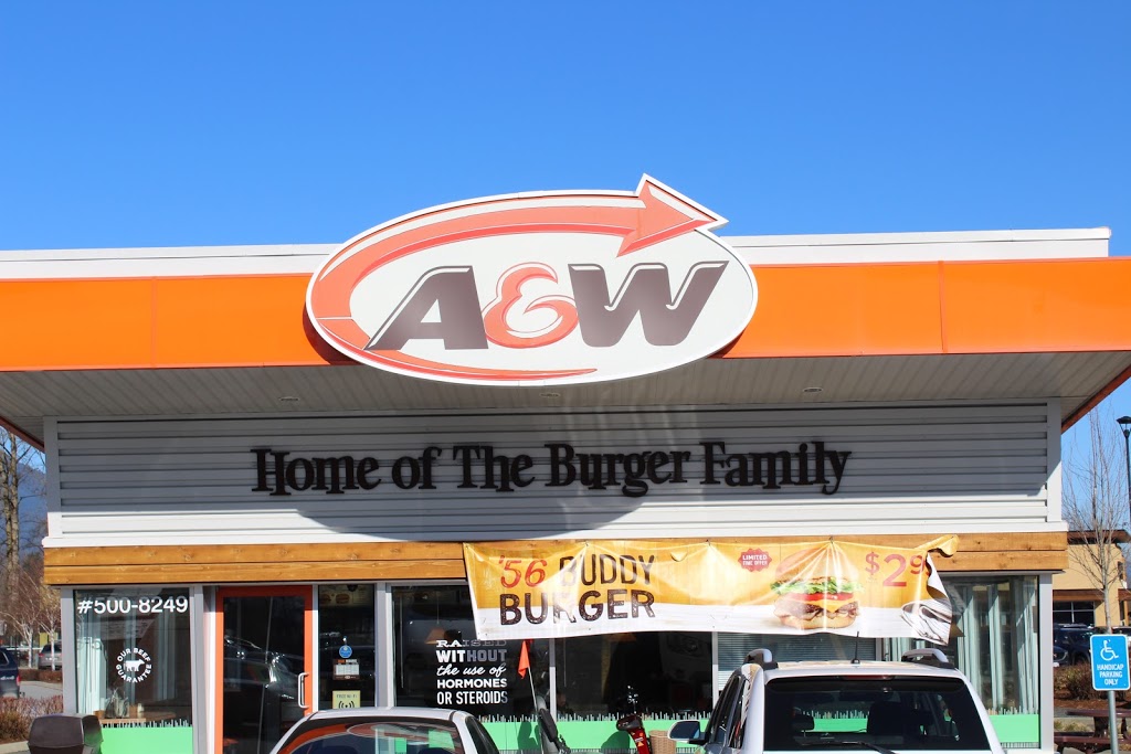 A&W Canada | 8249 Eagle Landing Pkwy, Chilliwack, BC V2R 0P9, Canada | Phone: (604) 392-1128