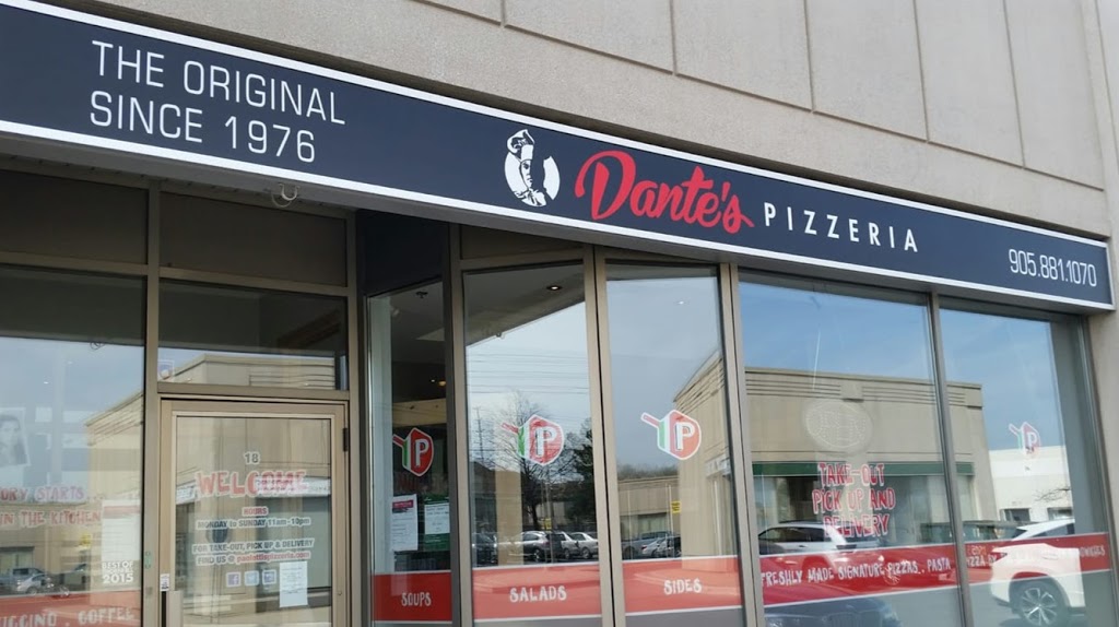Dantes Pizzeria | 8700 Dufferin St #18, Concord, ON L4K 4S6, Canada | Phone: (905) 881-1070