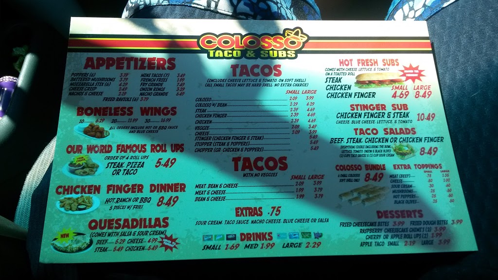 Colosso Taco & Subs | 7101 Packard Rd, Niagara Falls, NY 14304, USA | Phone: (716) 371-0297