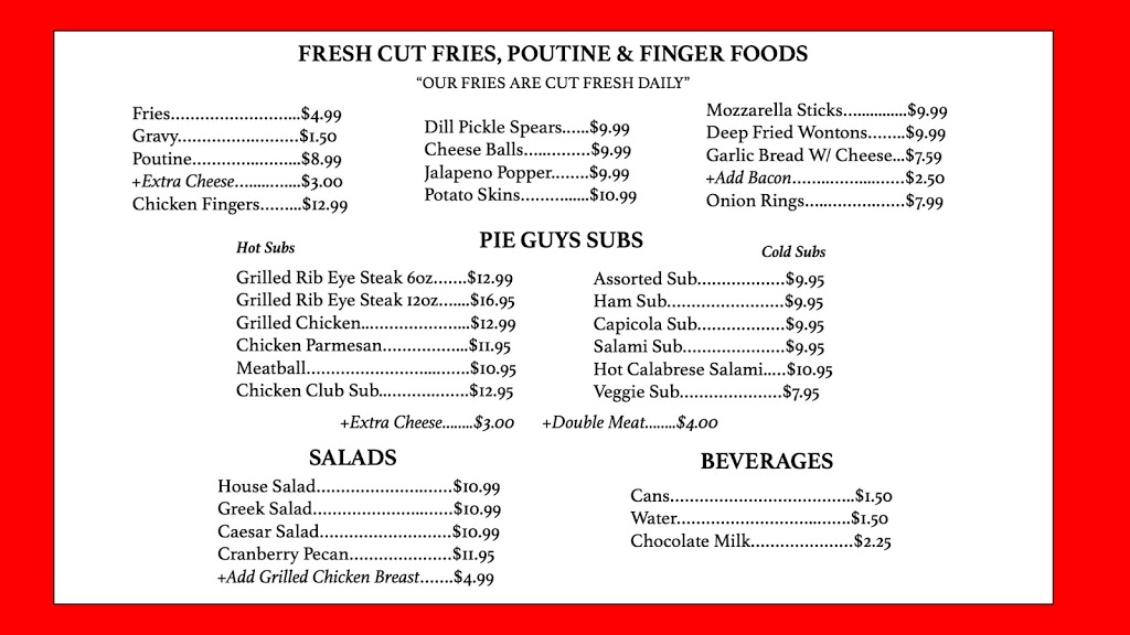 Pie Guys Pizzeria | 130 Hwy 20 E Unit D-2, Fonthill, ON L0S 1E6, Canada | Phone: (905) 685-1777