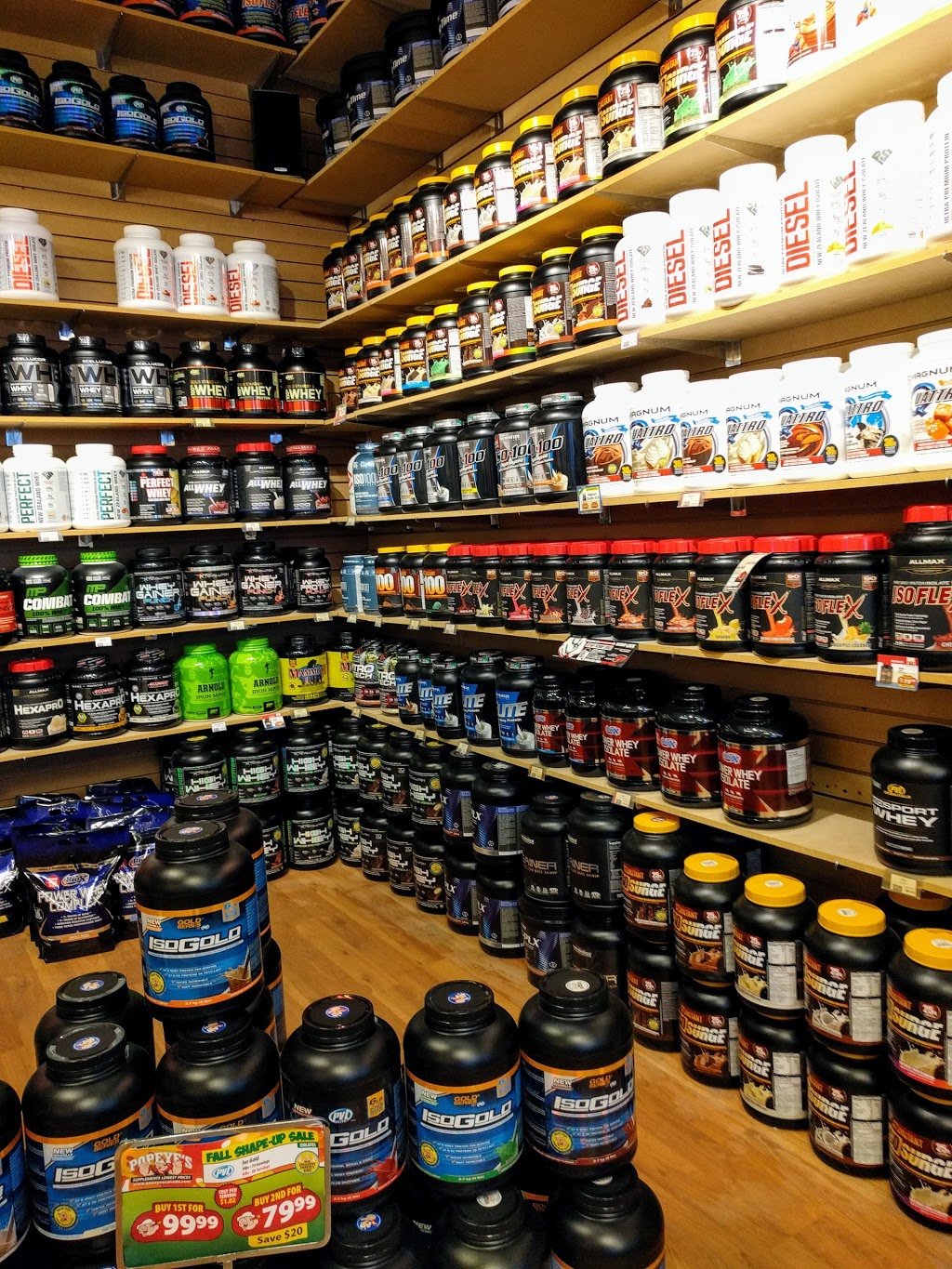 Popeyes Supplements Richmond Hill | 11108 Yonge St, Richmond Hill, ON L4C 0M6, Canada | Phone: (905) 770-8900
