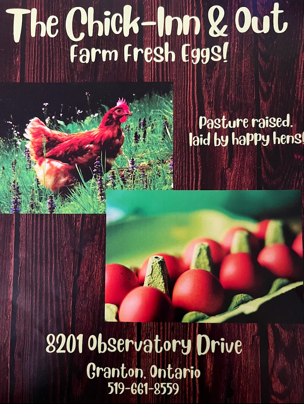The Chick-Inn | 8201 Observatory Dr, Granton, ON N0M 1V0, Canada | Phone: (519) 900-4170