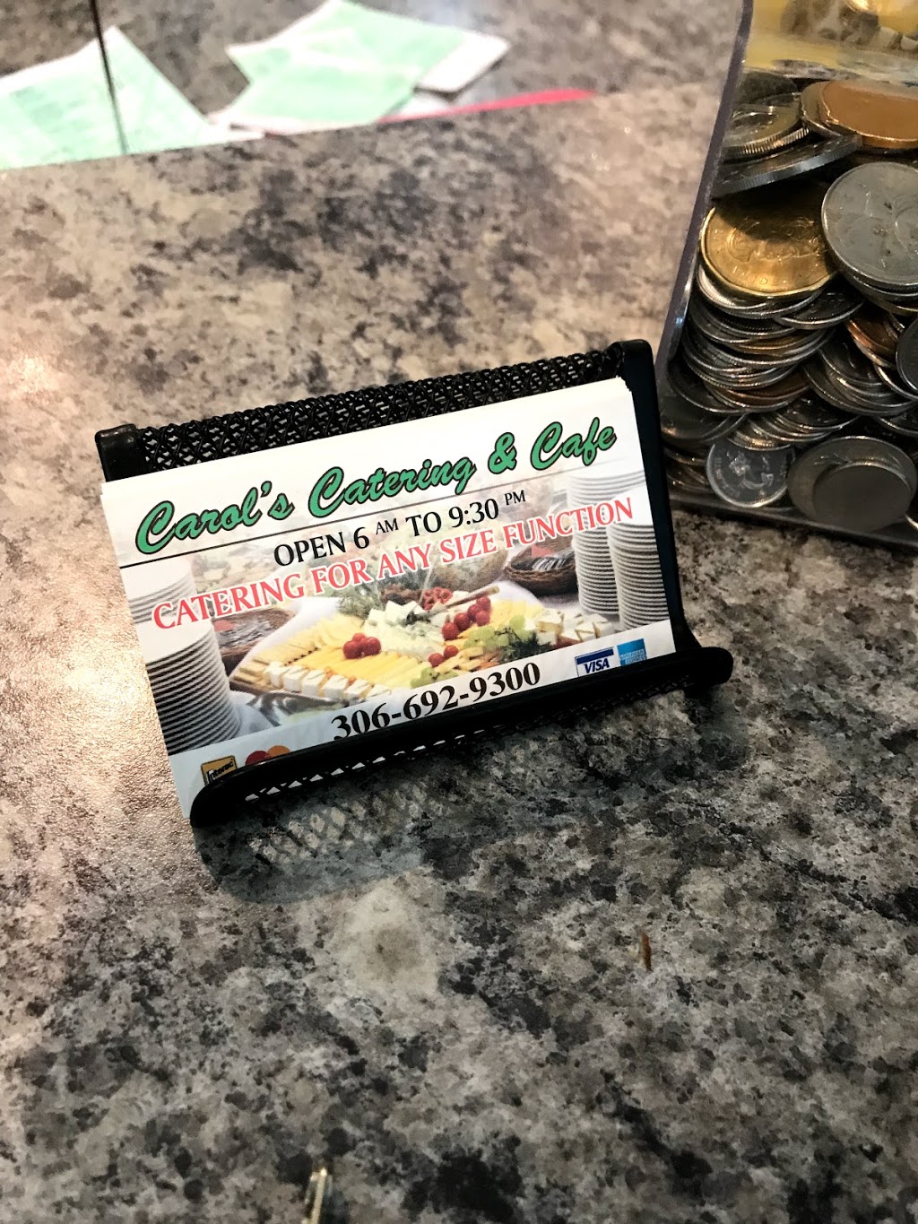 Carols Catering & Cafe | 820 N Service Rd, Bushell Park, SK S0H 0N0, Canada | Phone: (306) 692-9300