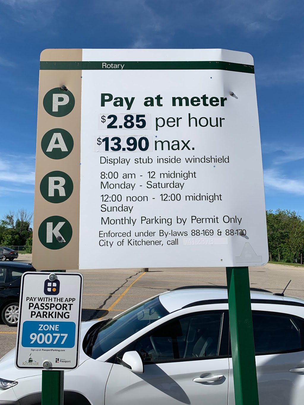 Rotary Parking | parking | 828 King St W, Kitchener, ON N2G 1E8, Canada | 51974122007151 OR +1 519-741-2200 ext. 7151
