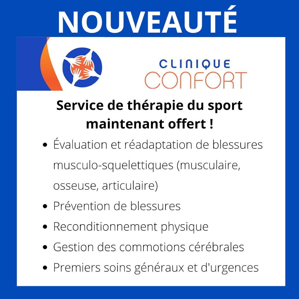 Clinique Confort Masso/Kinésithérapie, Orthothérapie, Thérapie d | 746 Rue Saint-Pierre, Drummondville, QC J2C 3X1, Canada | Phone: (819) 313-2794