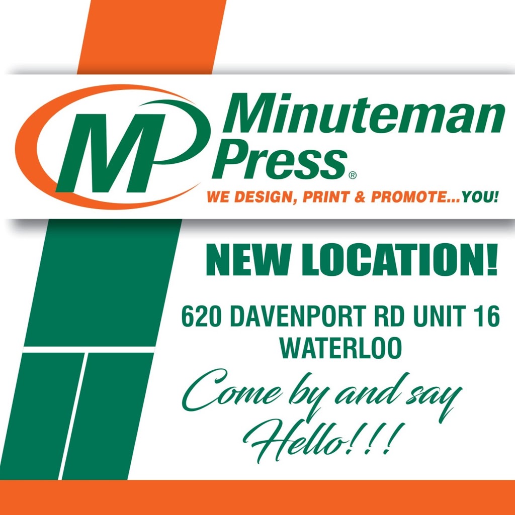 Minuteman Press Waterloo | store | 620, 16 Davenport Rd #16, Waterloo, ON N2V 2C2, Canada | 5197254441 OR +1 519-725-4441