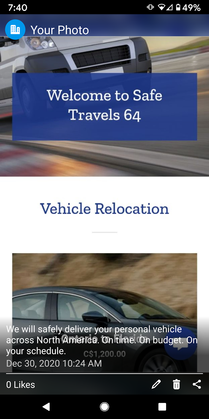 Safe Travels 64 | 1004 Glen Mhor Crescent, Midland, ON L4R 4P6, Canada | Phone: (705) 992-5931