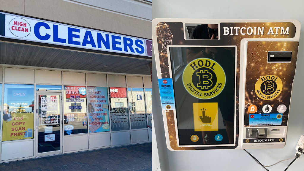 HODL Bitcoin ATM - High Clean Cleaners | 3918 Cottrelle Blvd, Brampton, ON L6P 2R1, Canada | Phone: (416) 840-5444