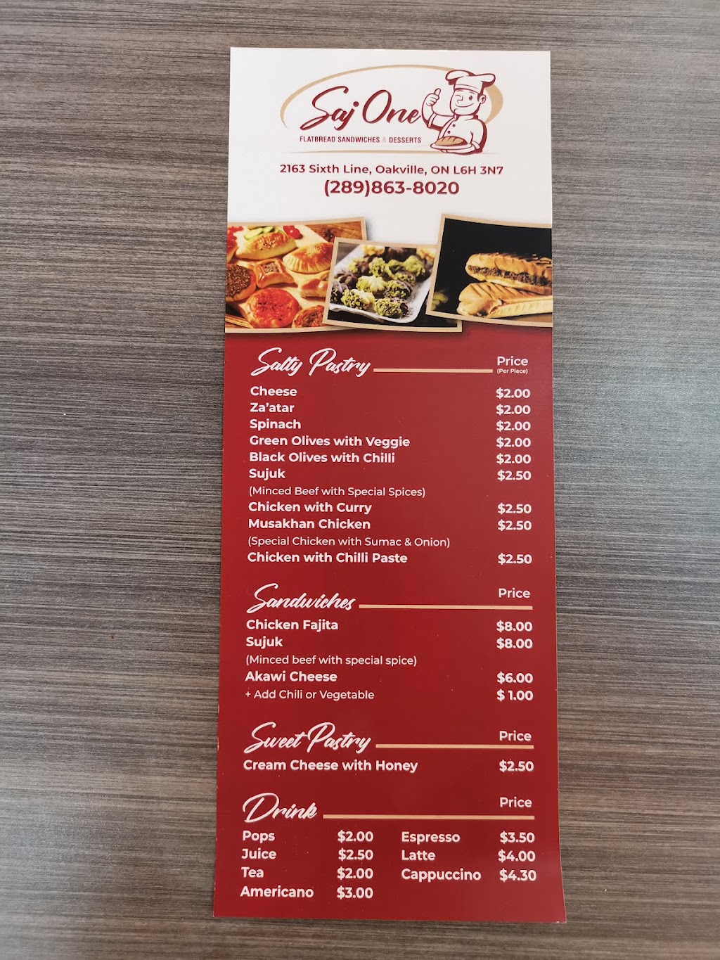 Saj One | 2163 Sixth Line, Oakville, ON L6H 3N7, Canada | Phone: (289) 863-8020