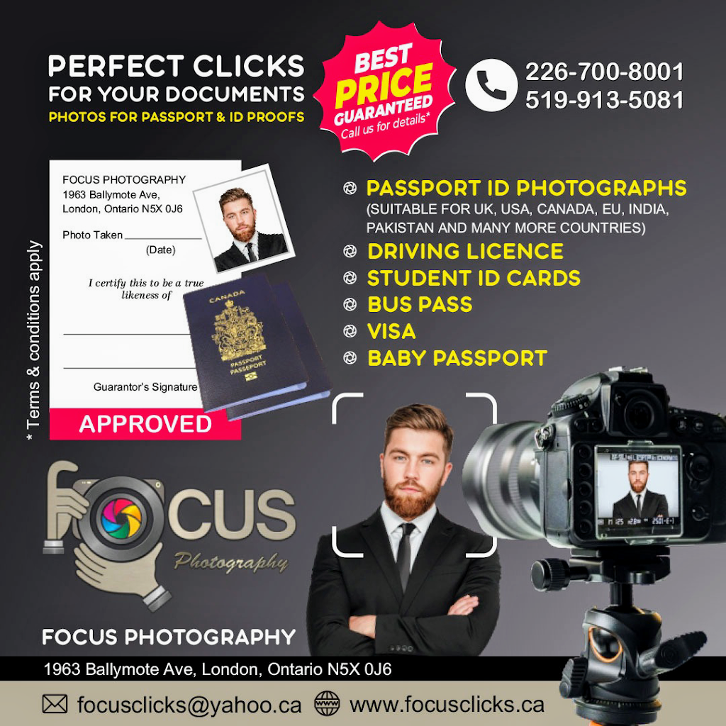 Focus Photography | 1963 Ballymote Ave, London, ON N5X 0J6, Canada | Phone: (226) 700-8001