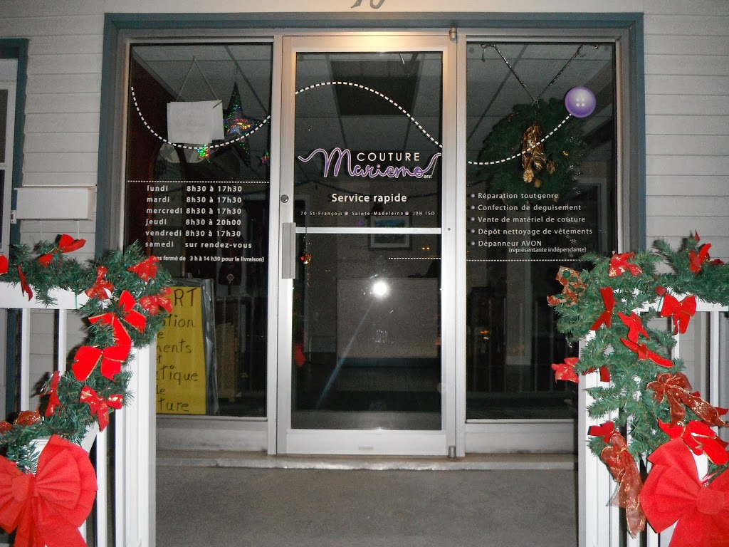 Couture Mariemo | 70 Rue Saint François, Sainte-Madeleine, QC J0H 1S0, Canada | Phone: (450) 355-0083