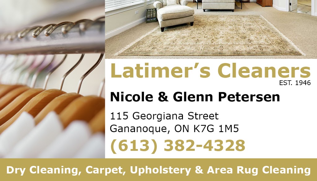 Latimers Cleaners | 115 Georgiana St, Gananoque, ON K7G 1M5, Canada | Phone: (613) 382-4328