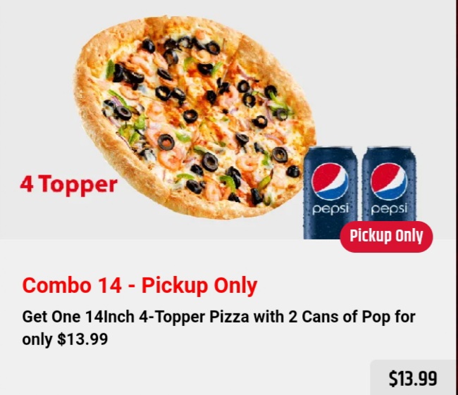 Canadian pizza unlimited & Pasta | 2 Jewell St, Red Deer, AB T4P 4G8, Canada | Phone: (403) 347-1100