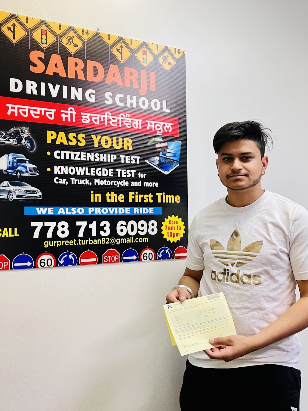 sardarji driving school | 12815 85 Ave unit 203, Surrey, BC V3W 0K8, Canada | Phone: (778) 713-6098