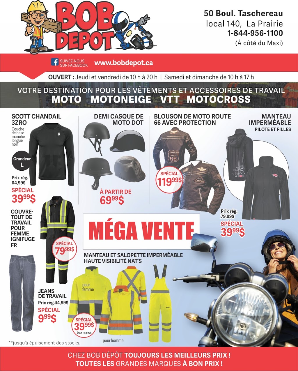 BOB DEPOT | 50 Boulevard Taschereau, La Prairie, QC J5R 4V3, Canada | Phone: (844) 956-1100