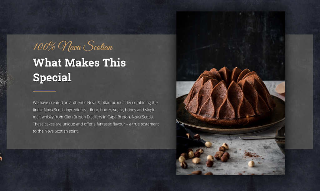 Nova Scotia Whisky Cake | 12 Bree Ln, Hammonds Plains, NS B4B 0K2, Canada | Phone: (902) 404-6690